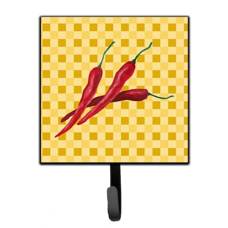 Jensendistributionservices Chili Peppers on Basketweave Leash or Key Holder MI1712297